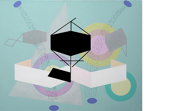 Michael Calver SONIA'S BROKEN DREAM 2013 70x90cms Acylic Ink and Watercolour on canvas