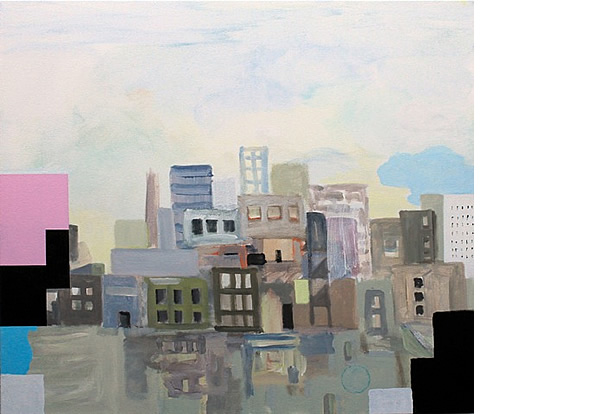 Michael Calver BASIN 2014 28x32ins Acrylic on canvas