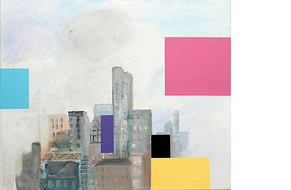 Michael Calver BLOCKWORK 2014 20x24ins Acrylic on canvas