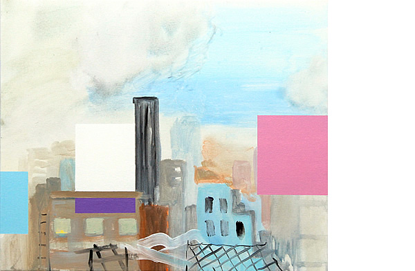 Michael Calver YARD 2014 20x24ins Acrylic on canvas