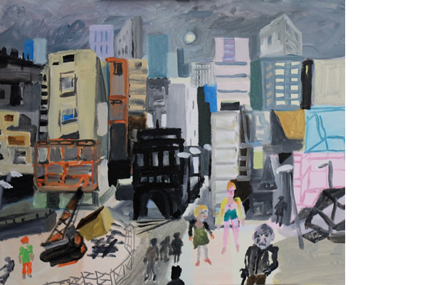 Michael Calver BARRIERS 2015 20x24ins Acrylic on canvas