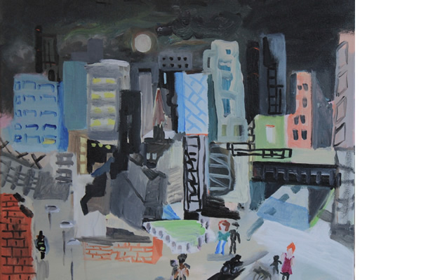 Michael Calver MOON 2015 20x24ins Acrylic on canvas