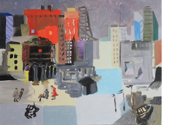 Michael Calver PLAZA 2015 20x24ins Acrylic on canvas