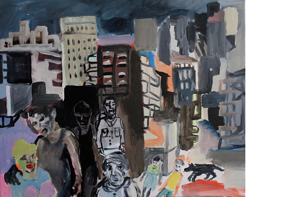 Michael Calver ON THE STREET 2015 20x24ins Acrylic on canvas