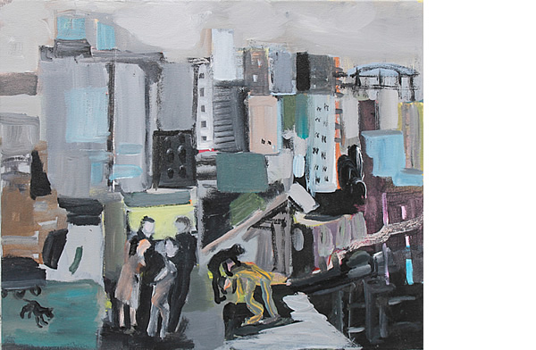 Michael Calver CANAL 2015 20x24ins Acrylic on canvas