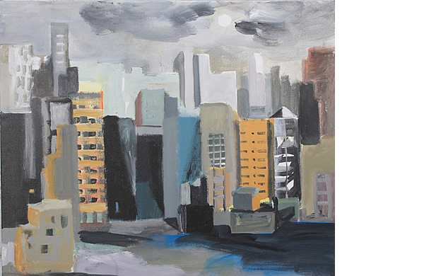 Michael Calver STORM 2015 20x24ins Acrylic on canvas