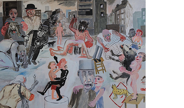 Michael Calver BEAR PIT 2016 36x48ins Acrylic on canvas