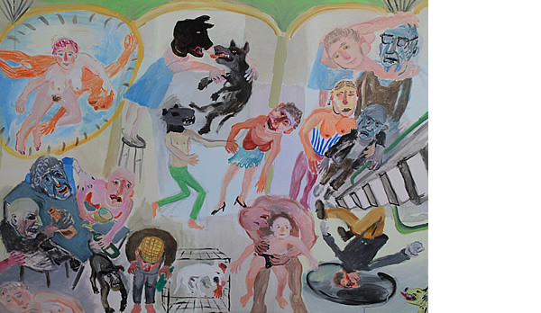 Michael Calver DESCENT 2016 36x48ins Acrylic on canvas