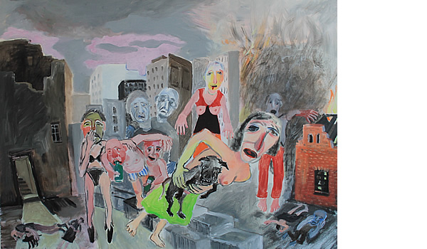 Michael Calver FLIGHT 2016 36x48ins Acrylic on canvas