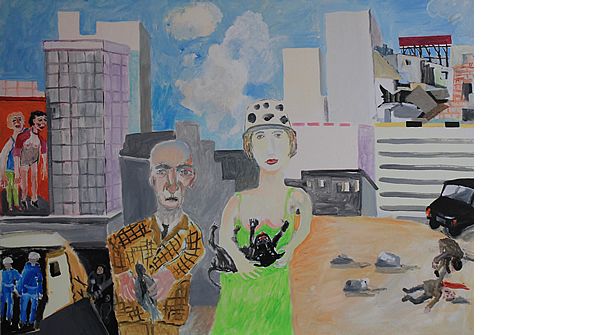 Michael Calver GREEN DRESS 2016 36x48ins Acrylic on canvas
