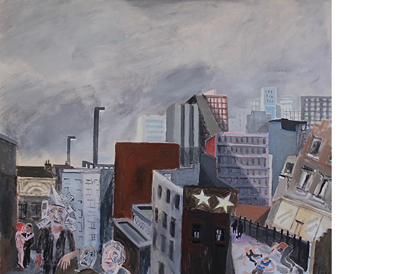 Michael Calver NEWSPAPERMAN 2016 40x48ins Acrylic on canvas