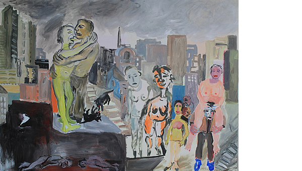 Michael Calver THE LOVERS 2016 36x48ins Acrylic on canvas