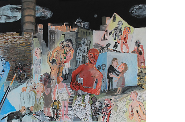 Michael Calver ASSASSINATION 2017 101x122cms.Acrylic on canvas