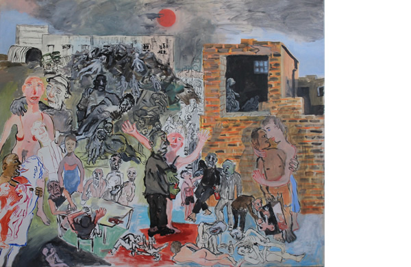 Michael Calver SLAG HEAP 2017 101x122cms.Acrylic on canvas