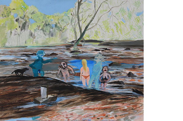 Michael Calver RIVER BARLE 2018 22x26ins Acrylic on canvas
