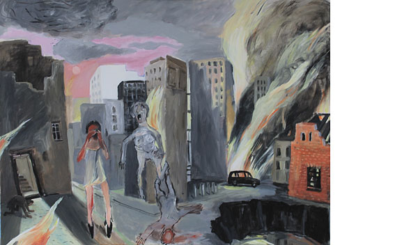 Michael Calver ERIC'S OUT OF HERE 2019 38x49ins Acrylic on canvas